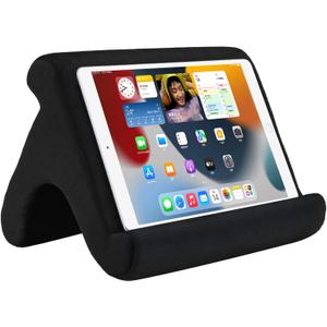 Tablet Pillow Stand - 3 Viewing Angles, Compatible with Tablets, Phones & iPad Pro 9.7, 10.5, 12.9 Air Mini 4, Kindle, E-Reader & Books (Black)