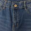 Women's Denim shredded cutoff slim fit tapered jeans size 10