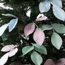 Norme 12 Pcs Pastel Christmas Picks Artificial Pastel Christmas Tree Picks Artificial Magnolia Stem Branches Faux Xams Leaves for Xmas Tree Topper Decorations Vase Filler Home Decor