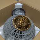 Antique Crystal Globe Chandelier, 11.8" Vintage Small Sphere Chandelier Crystal Pendant Light Fixture for Foyer Dining Room Kitchen Island Bronze