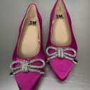 SM New York Women's Pink Flats with Bow Detail 10