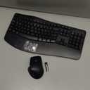 Wireless Keyboard and Mouse Combo, 2.4G Full Size Wave Keys Ergonomic Keyboard with Wrist Rest and 3Level DPI Adjustable Wireless Ergonomic Mouse for Windows, Mac OS Desktop/Laptop/PC(Black)