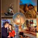 Candle Warmer Lamp Electric Timer: Dimmable Candles Warming Lamps - Height Adjustable Burner Jar - No Flame Scented Melts Wax - All Candle Jars Home Decor Table Light (Ambergold)