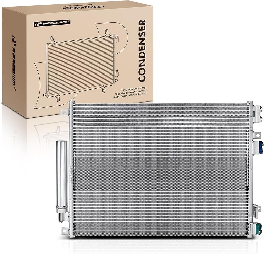 A-Premium Air Conditioning A/C Condenser Compatible with Chrysler 300 (2005-2010 2012/2014) & Dodge Challenger (2008-2016), Charger (2006-2009 2012-2016), Magnum (2005-2008)