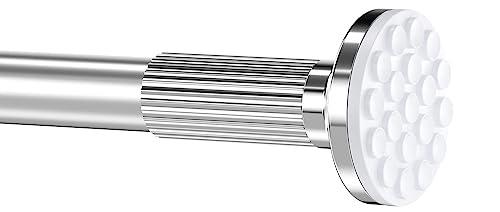 Umimile Tension Curtain Rod, 51-126 inch Adjustable Spring Shower Tension Curtain Rod, Stainless Steel Closet Rod for Windows or Shower, No Drilling, No Rust, Easy to Install, Stainless