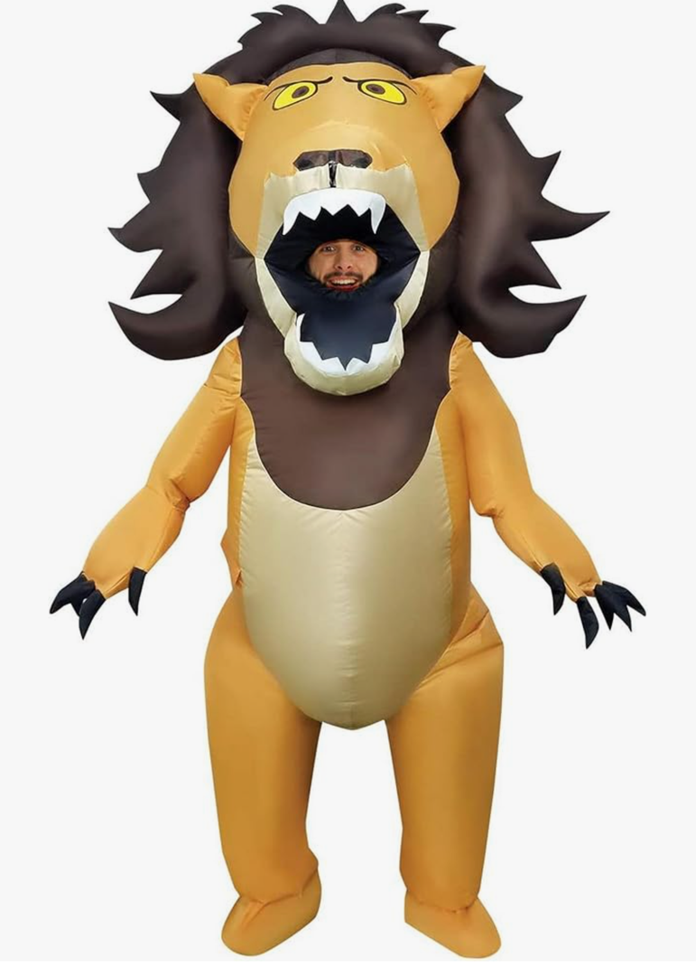 Morph Inflatable Lion Costume Adult, Lion Costume Inflatable, Animals Blow Up Costume, Inflatable Costume Lion, Adult Male Lion Costume, Inflatable Costumes Adult Funny