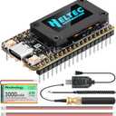 ESP32 LoRa V4 Development Board + 3000mAh Battery, Upgraded ESP32-S3 SX1262 LoRa WiFi Bluetooth 2MB PSRAM 16MB Flash 915MHz Antenna OLED Support GPS Solar for Arduino Meshtastic LoRaWAN