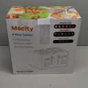 Mecity 4 Slice Toaster with Touch Screen Control, 4 Wide Slots, Stainless Steel Smart Bread Toaster for Bagels, Muffins, Waffles, Dual Control Panel, Timer, Defrost, Reheat, 120V 1650W, Pearl Grey