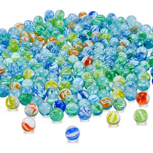 Sotiff 1000 Pieces Marbles Bulk Cats Eyes Glass Marbles Color Mixing 0.55 Inch Solid Round Glass Marble for Kids Slingshot DIY Home Decoration Chinese Checkers Game(Classic)