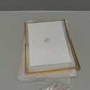 Gold 6x8''Floating Photo Frame Set of 2,For Photo Sizes (3.5x5''4x6''5x7''),Simple Metal beaded floating Picture Frames 5x7'' Gold for Tabletop/Shelf,Classy Gift Choice for Wedding,Thanksgiving