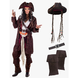 fun shack Mens Pirate Costume, Adult Pirate Outfit for Men, Halloween Pirate Attire, Perfect for Costume Parties XL