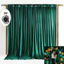 20x10ft Polyester Backdrop Emerald Green Wedding Curtains Drapes Curtains Panels with Rod Pockets Arch Party Stage Ceremony Photography Background Decoration W5' x H10'4 Panels YUNBSDJ174 (31)
