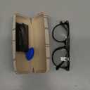 Gaoye Blue Light Blocking Glasses, Retro Round Eyewear Frame Anti Eyestrain Computer Glasses for Women Men - GY1688 (Light Black Frame/Transparent Lens)