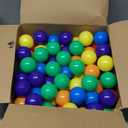 LANGXUN 50 100 200 400 Soft Plastic Ball Pit Balls for Kids, Gift for Baby Toddler Birthday Christmas, Ball Pit Play Tent, Baby Kiddie Pool Water Toys, Party Decoration (100 Balls, 7 Rainbow Colors)