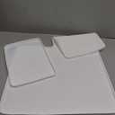 SEIRI 1pcs Dryer Top Protector Mat with Lint Trap Hole Cut Out Set, 26" x 18" Silicone Dryer Top Protector Mat Non-Slip Waterproof Laundry Dryer Cover for The Top (White)