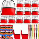 Cartoon Party Favors, Animation Themed Birthday Party Supplies & Goodie Bags for Kids, Include Drawstring Bags Notebook Silicone Bracelet Highlighter for Gifts Fillers