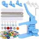 Button Maker Machine, Molds in 3 Sizes: 2.28, 1.25, and 1, 500 Buttons, 15 Fridge Magnets, 15 Bottle Openers, 15 Keychain, Pin Maker Machine Kit DIY, Circular Cutter in 3 Sizes