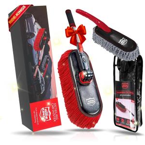 Car Duster Exterior Scratch Free, Extendable Handle, Detail Brush Kit for Vehicles, Wax Cotton Fabric, Waterless Wash TreatmentsCar Care EquipmentGifts for Men Women