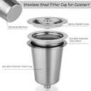 Reusable Stainless Steel Filter Cup for Cuisinart, Compatible with Cuisinart #SS-RFC HomeBarista Reusable Filter Cup (2 Pack)