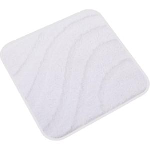 KAMA BRIDAL Microfiber Bath Mat Non-Slip Bathroom Floor Rugs Fast Water Absorbent Shower Mat Ultra Soft Bath Rug Anti-Slip Backing Machine Wash White 12x12