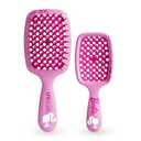 UNbrush Barbie Detangling Brush Duo - Shine Bright - Pink