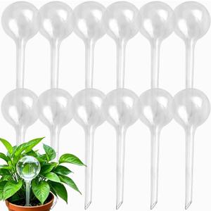 Kingbow Plant Self Watering Globes, Large 12pcs Durable Self Watering Bulb Up to 5 Days of Irrigation for Outdoor Indoor Plant, Automatic Plant Waterer Stake Ideal for Vacation & Daily Plant Care