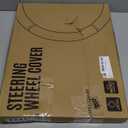 PIC AUTO Steering Wheel Cover, Sparkly Crystal Bling Glitter with Black Leather, Universal Fit 14.5"-15.5" Car Steering Wheels for Girls & Women, Breathable Anti-Slip Steering Wheels Cover