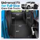 Floor Dog Hammock for Truck with Flip Up Seats, Crossbar Design Seat Cover for Back Seat Crew Cab, F150 Truck Pet Cover Back Seat (Dog Leash Included)