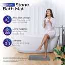 Stone Bath Mat  XL Non-Slip Diatomite Earth Mat for Bathroom or Kitchen  Quick-Drying, Super Absorbent, Eco-Friendly, and Easy to Clean