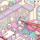 8 Sets DIY 3D House Stickers, 3D Sticker Scene Miniature Scene Stickers, Cute Cartoon Sticker for Adults Kids, Make Your Own Fun Room Book