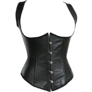 Alivila.Y Fashion Corset Womens Faux Leather Steampunk Corsets Victorian Bustier Top (Small, Black)