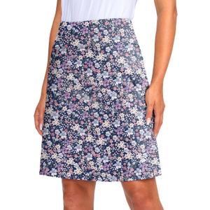 Viodia Women's 20" Knee Length Skorts Skirts Athletic Tennis Golf Skirt for Women Modest Sports Casual Summer Skirt with 5 Pockets Pink Purple Floral S