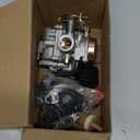 High-Performance 50CC 4-Stroke GY6 Carburetor for 49cc-50cc Scooters and Mopeds, Compatible with 139QMB 139QMA Engines, Includes Intake Manifold