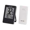 Taylor Wireless Digital Indoor Outdoor Thermometer, Easy to Read Numbers for Patio, Pool, and Indoor Areas, LCD, Black