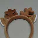 Reindeer Antlers Headband with Ears, Brown, One Size for Adults and Children, Suitable for Easter Party