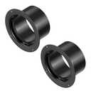 3 Inch Duct Connector, HG Power 2-Pack 75mm ABS Straight Pipe Flange for 3" Ducting Pipes Hoses Heating Cooling HVAC Ventilation Use, Black