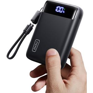 INIU Portable Charger, Smallest 22.5W 20000mAh USB C in & Out Power Bank Fast Charging, PD 3.0+QC 4.0 LED Display Phone Battery Pack Compatible with iPhone 16 15 14 13 Pro Samsung S23 Google iPad etc (Mini Size, Black)