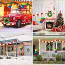 Christmas Golf Cart Decoration Kit Golf Cart Christmas Decorations Kit Parade with Car Wreath Inflatable Gingerbread Man string candy canes Balloons Wreath Decorative Tasses