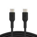 Belkin BoostCharge USB-C to USB-C Cable (1M/3.3ft) for iPhone 17, iPhone 17 Pro, Samsung Galaxy S25, S24, Pixel 10 & 9, iPad Pro, Nintendo Switch 2, Carplay & More – Black