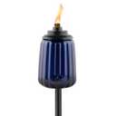 TIKI 65" Twilight Box Steel/Glass Outdoor Torch Blue