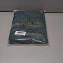 KOUFALL Short Green Christmas Curtains for Kitchen Bathroom Window,Sheer Linen Decorative Curtains for Bedroom (36"W x 45"L (Pack of 2))