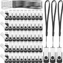 Aoriher 50 Pack USB 2.0 Flash Drives Bulk, Portable USB Thumb Drives with Lanyards, Swivel Flash Drives Thumb Drives for Office School Data Storage (2GB)