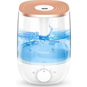 HLS 3.5L Cool Mist Humidifiers for Home Women,Top Fill Ultrasonic Air Humidifier for Bedroom 23dB Quiet Waterless Auto-Off,41 Hours Air Vaporizer Humidifier with 2 Mist Model for Office Large room