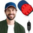 Red Light Cap, Red Light Hat for Head, 630nm 850nm 940nm Infrared Light Cap Adjustable Size, and Pulse Mode