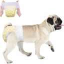 Dono Dog Diapers Female, Disposable Full Wrap with Stretchy Waist, 360 Leak-Proof, Absorbent, Heat Period Doggie Diapers for Small and Large Dogs for Heat, 14 PCS