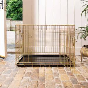 Wholesale Heavy Duty Deluxe Dog Crate in Iridescent Gold Size XL