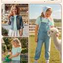 Girls Lace Lettuce Trim Shirt | 5-14Y, Teen Top, Puff Short Sleeve, Kids Tween, Boho Summer Clothes, Cute, Soft, Lightweight, Casual, Comfortable (Green)