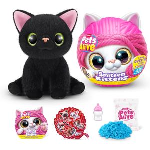 Pets Alive Smitten Kittens Surprise (Bombay Cat Lucky) by ZURU Nurture Play Soft Toy Unboxing Adopt Interactive 10 Sounds