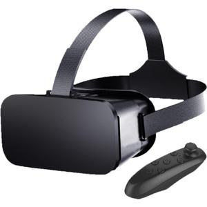 VR Headset for Phone with Controller, Anti-Blue Lens PD & Fl Adjustable Virtual Reality Goggles Set for Kids and Adults, Compatible with iPhone 16/15/14/13/12 Samsung Android 4.5-6.7" (Black)
