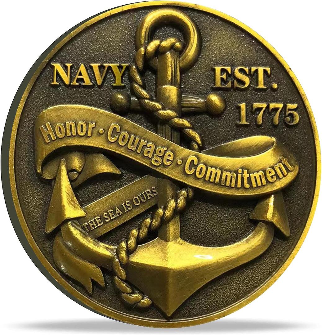 USA-Navy Core Value Sailor's Creed Challenge Coin (Single Coin)